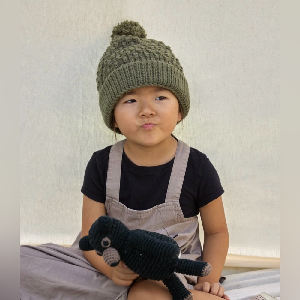 Known Supply Abby Kids Beanie - Army - OS NWT
